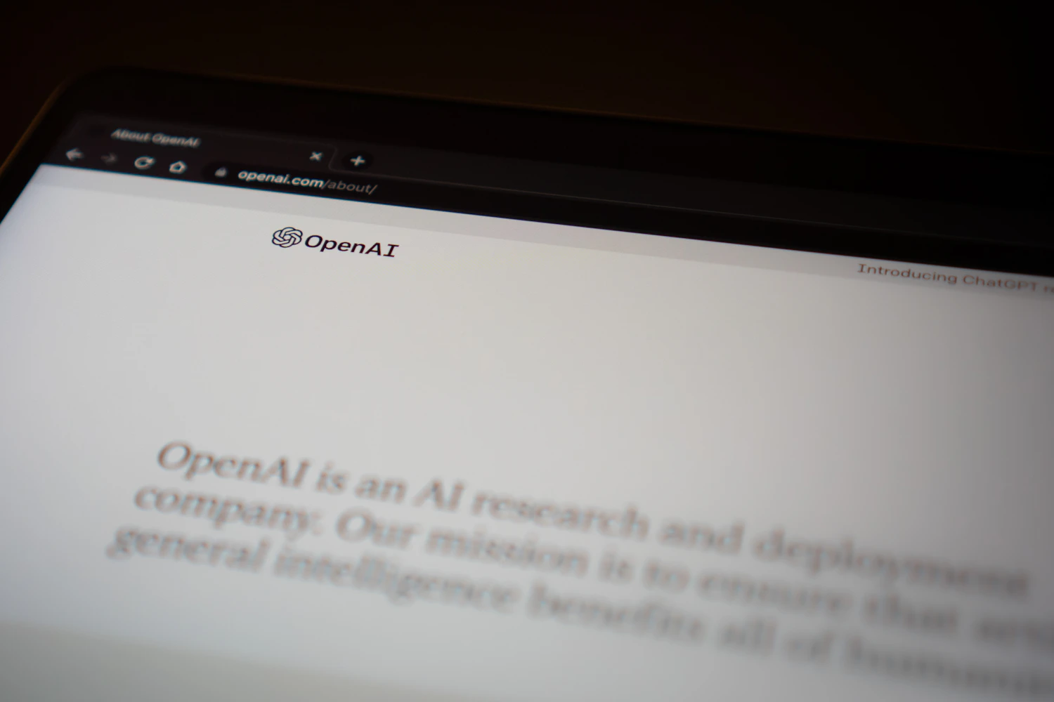 Computer screen showing artificial intelligence technology and digital workflow