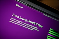 a close up of a computer screen with a purple background