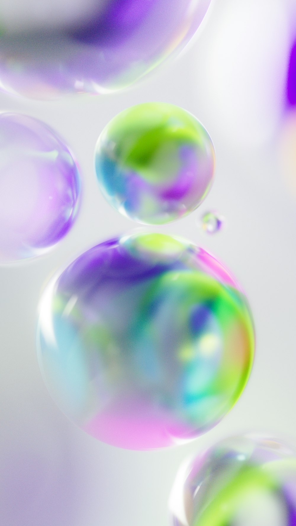 un montón de burbujas que flotan en el aire