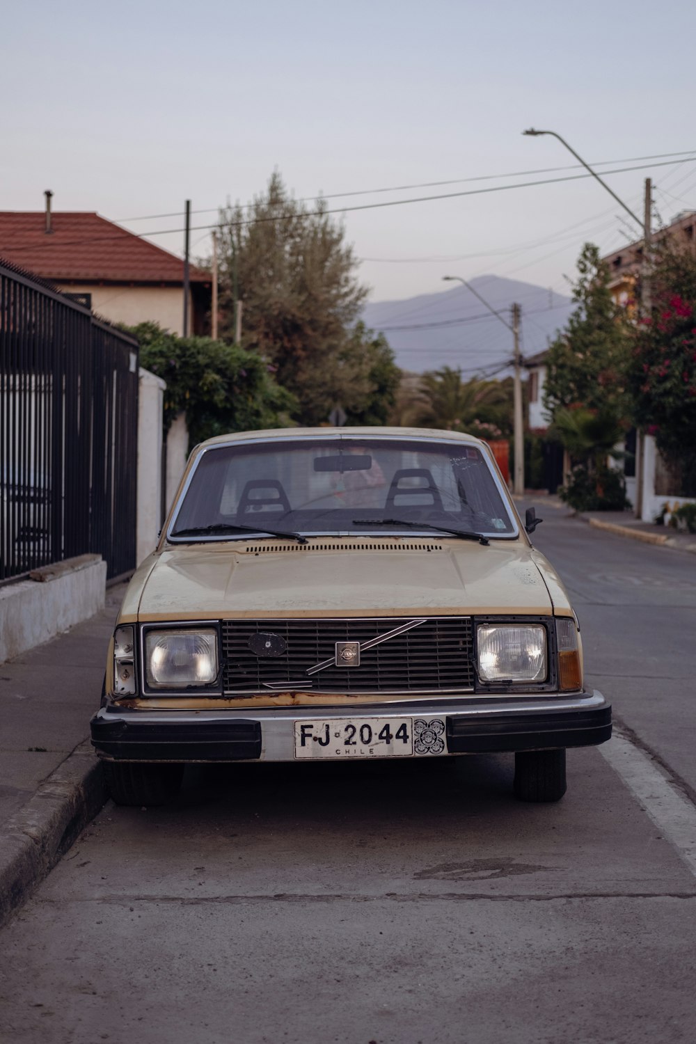 a car parked on the side of the road