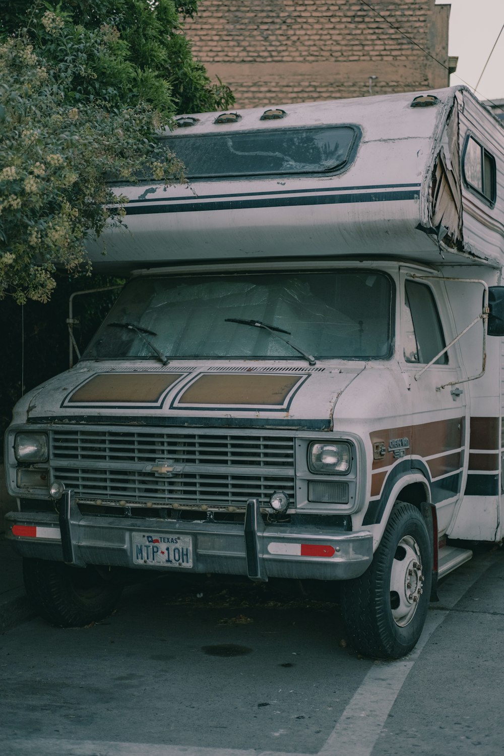 an rv parked on the side of the road