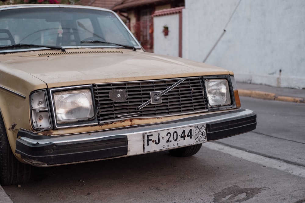 a car parked on the side of the road