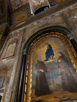 Portrait of John Knox, a key figure in the Reformation, with a modern blue and black background.