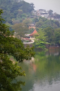 A peaceful lakeside property in Pátzcuaro surrounded by lush greenery and calm waters.