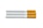 Three cigarettes aligned horizontally, each with a white paper body and a brown filter tip, displayed against a plain white background.