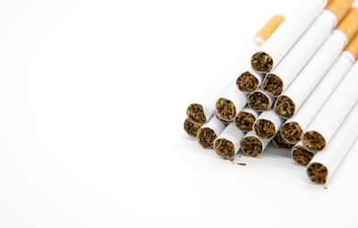 A stylish display of various cigarette packs arranged elegantly.