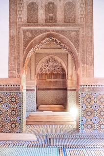 The intricate architecture of the Saadian Tombs.