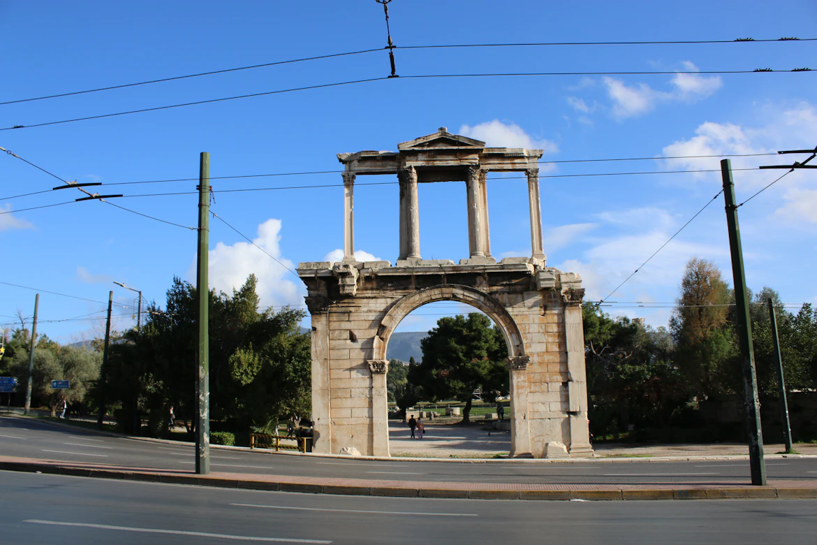 Hadrian's Gate in the historic center of Antalya