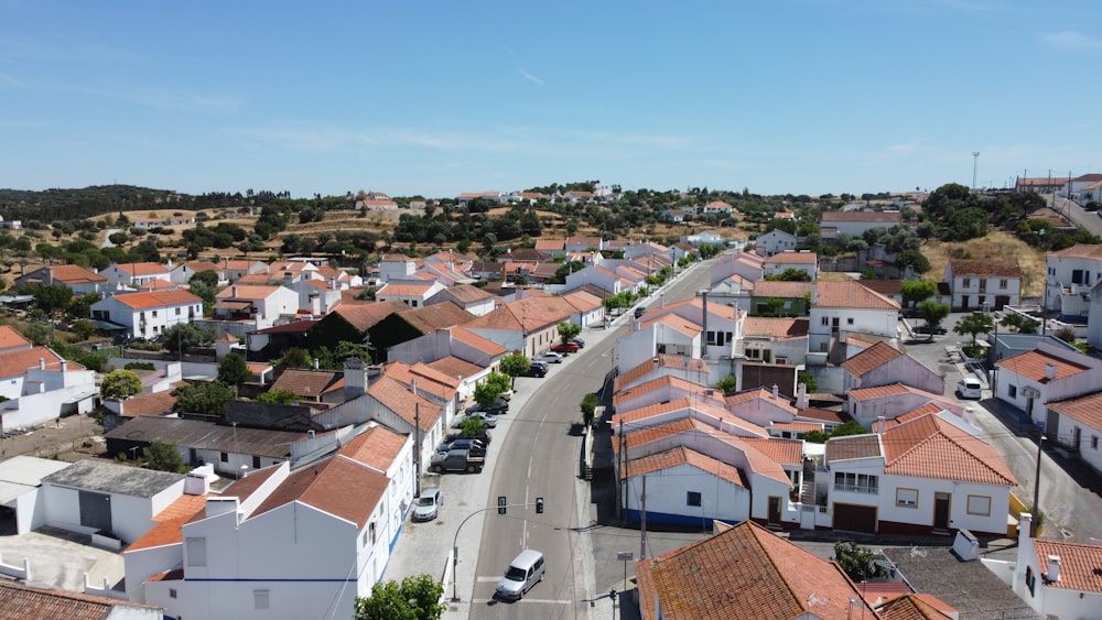 a view of a city with a lot of houses