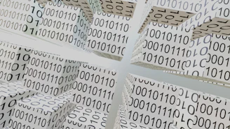a group of white boxes with numbers on them