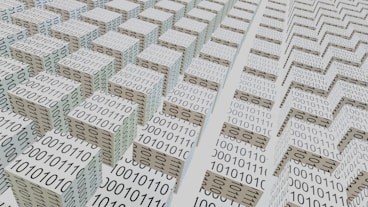 a large number of numbers on a white surface