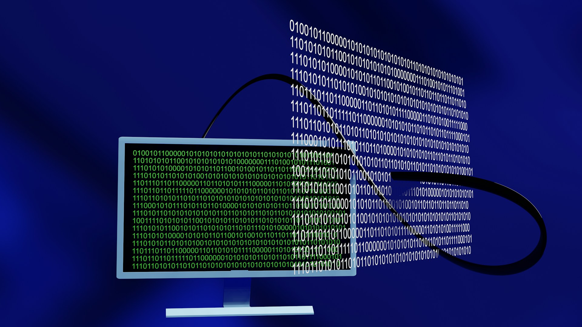 a computer monitor with a lot of code on it