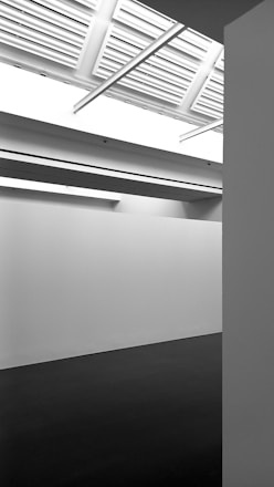 Minimalist architectural office interior with clean lines and natural light.