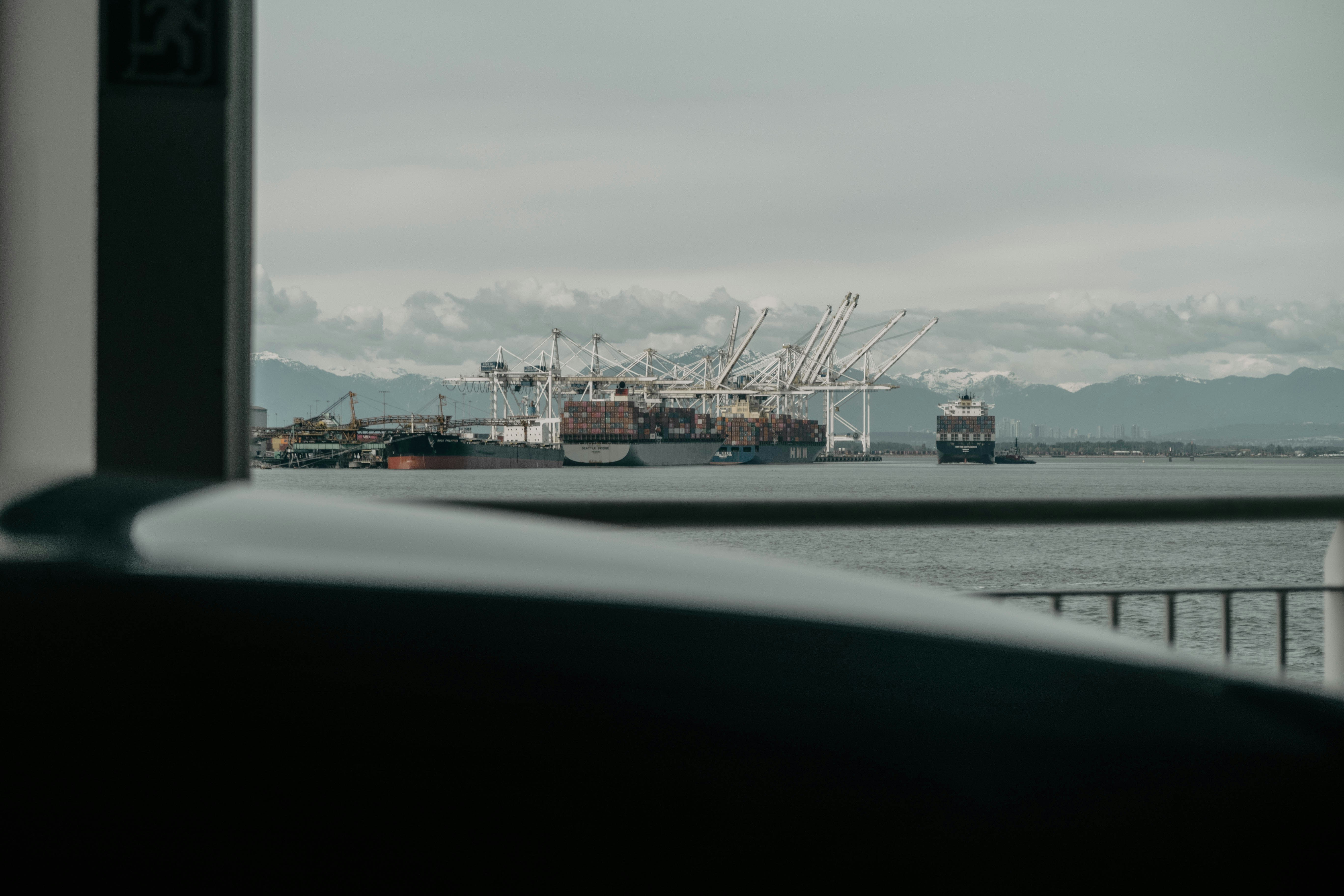 Vancouver harbour with mountains