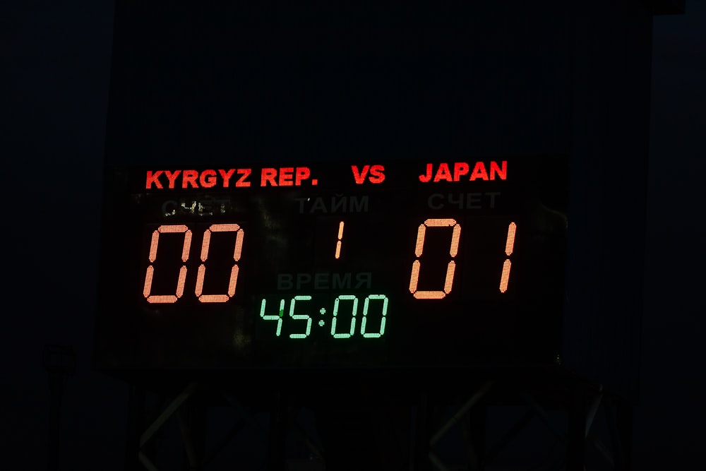 a digital clock displaying the time in tokyo