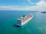 a large cruise ship in the middle of the ocean