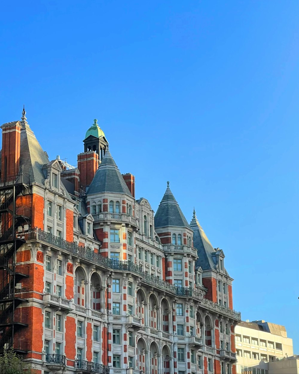 a large building with a clock on the top of it