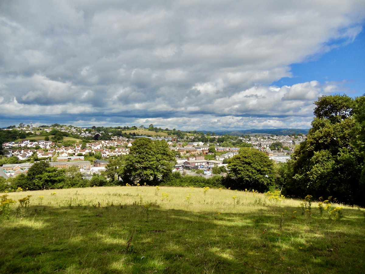 Newton Abbot town centre in Teignbridge, Devon