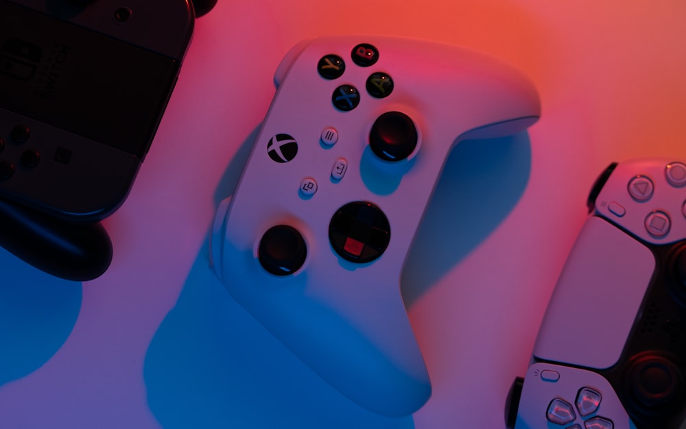 a close up of a nintendo wii game controller