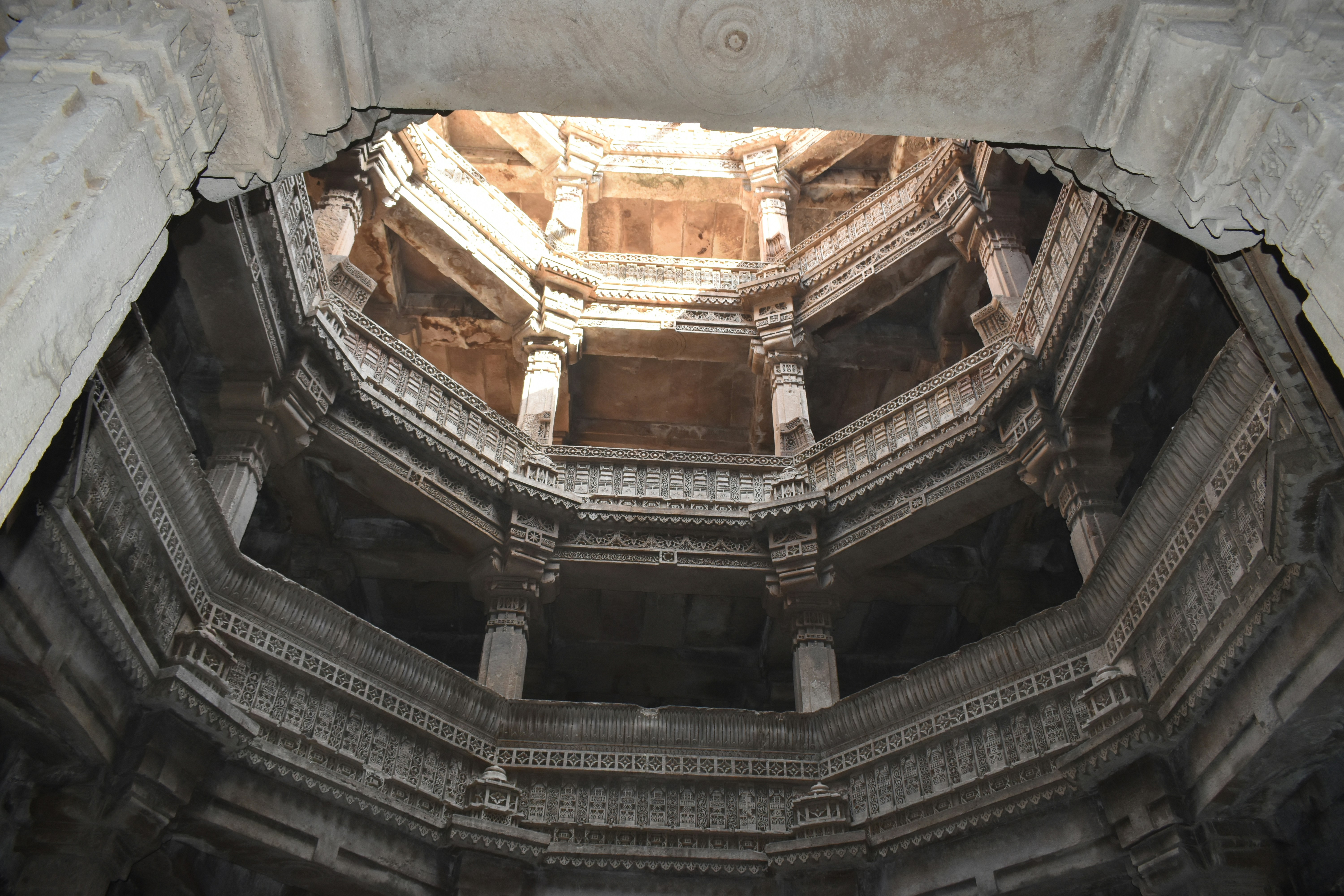 a very tall building with a very high ceiling