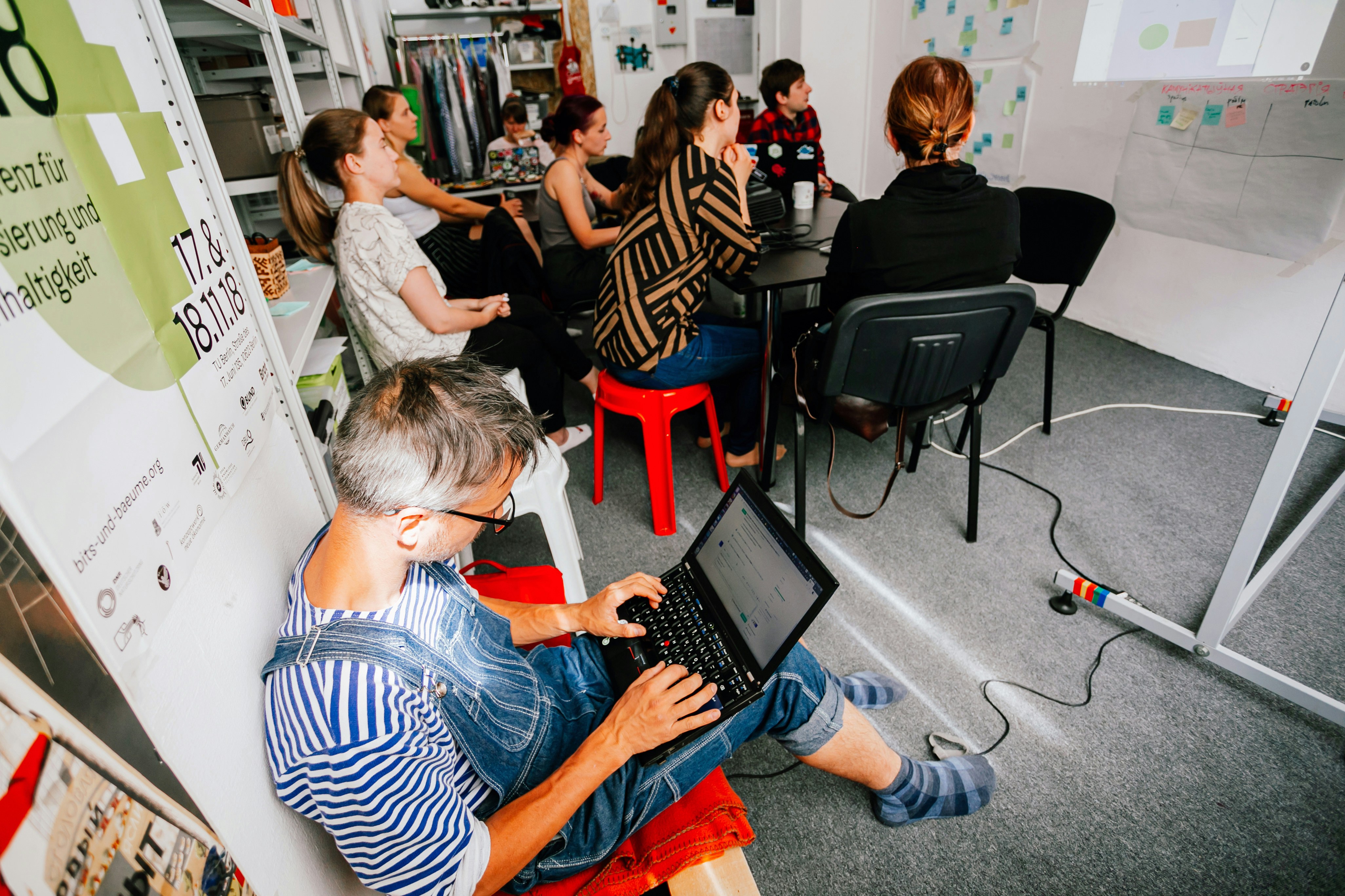 Man working on laptop