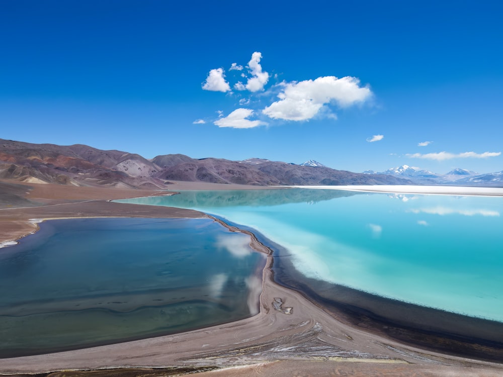 a large body of water surrounded by mountains