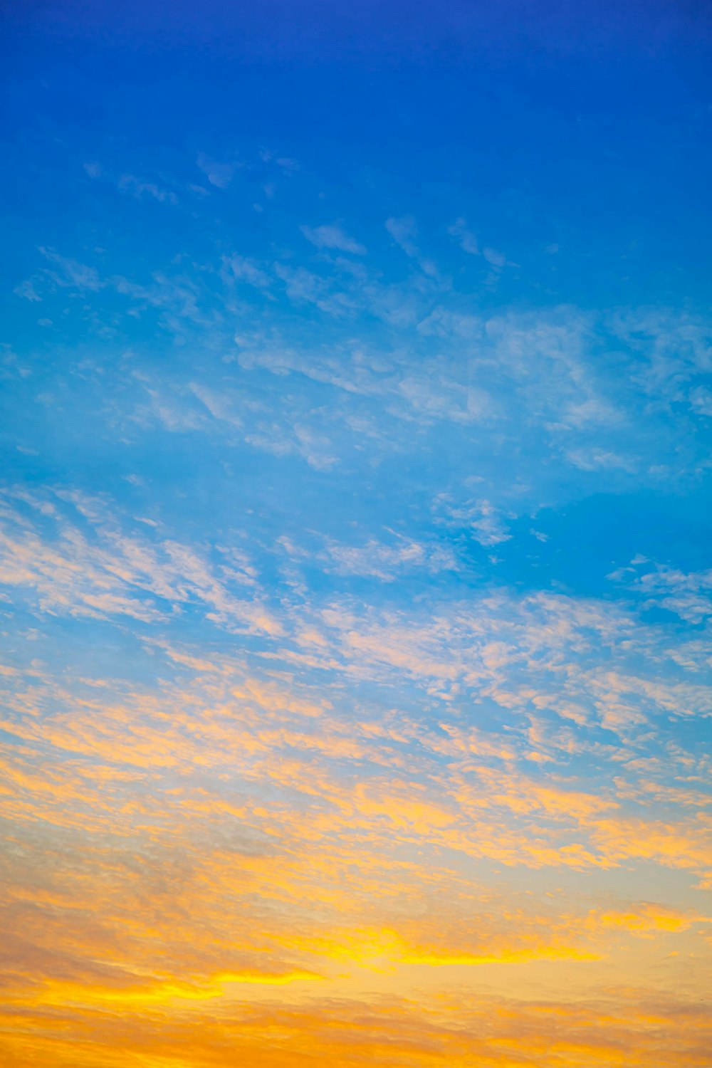 a plane flying in the sky at sunset