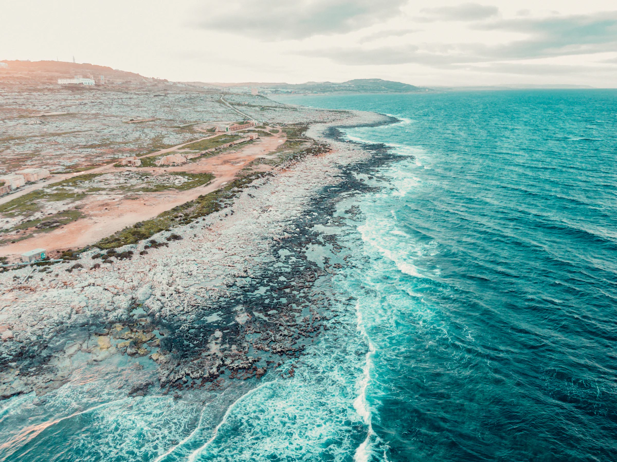 Coastline at Qawra and St Paul's Bay, Malta
