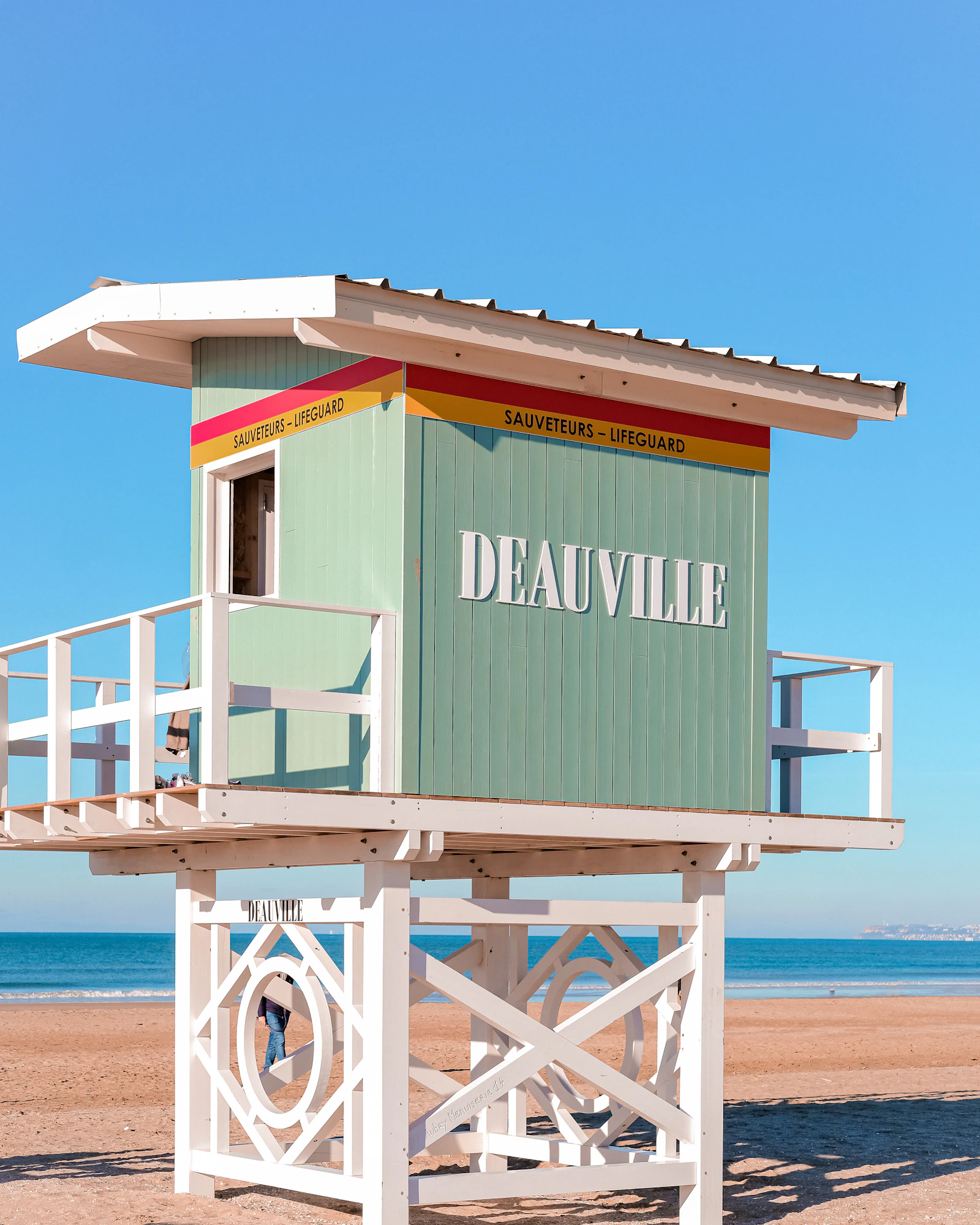 A lifeguard station on the beach at Deauville