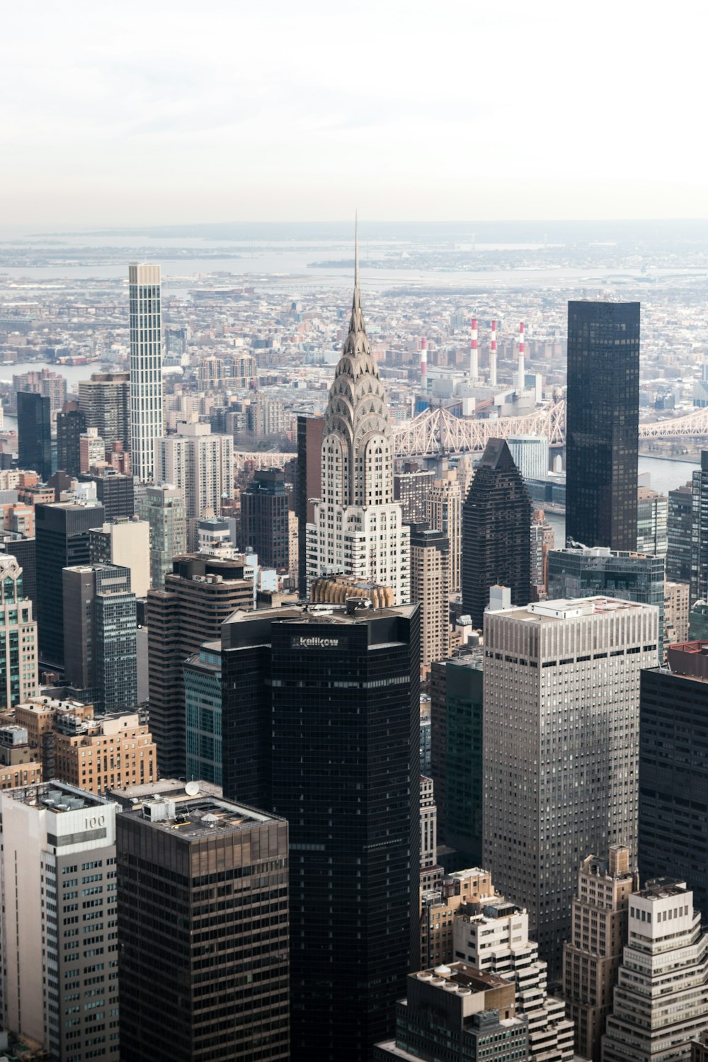 a view of a city from the top of a building