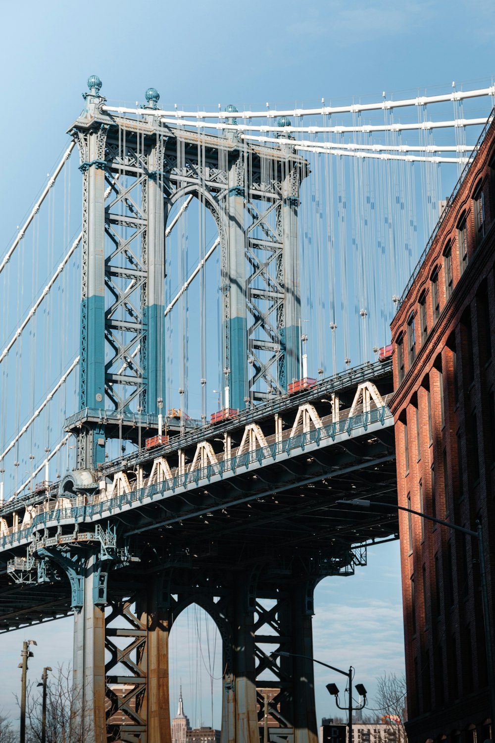 a bridge with a train going over it