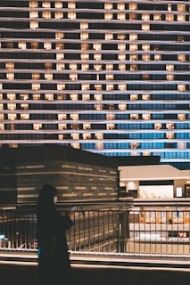 A modern urban-themed contact form illustration.