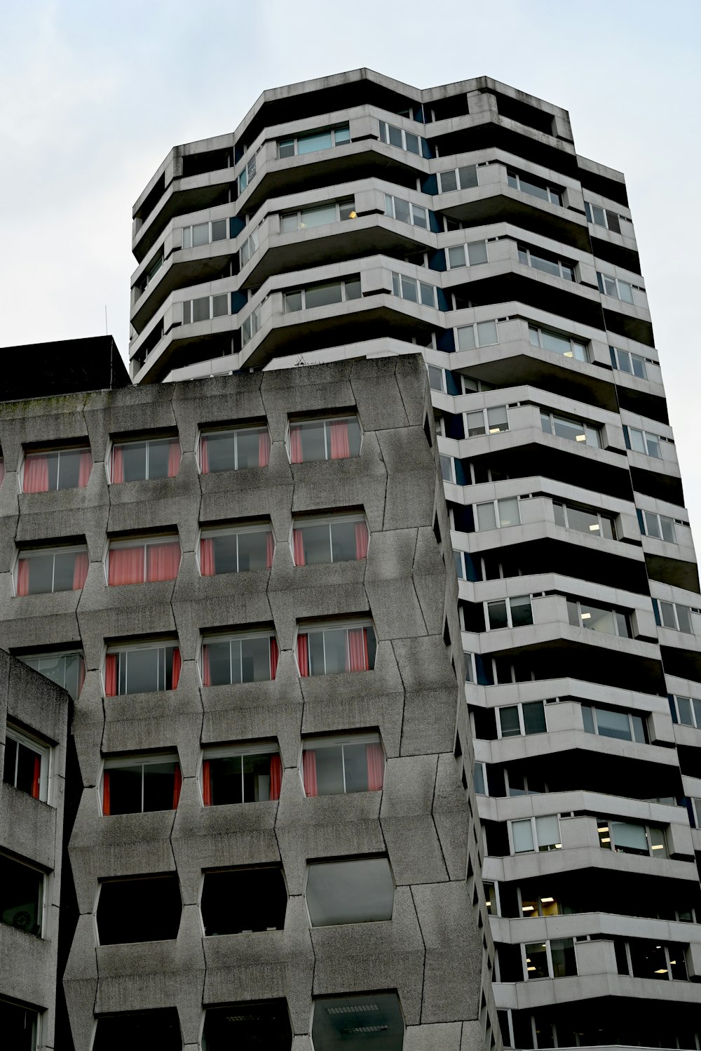 a very tall building with a bunch of windows