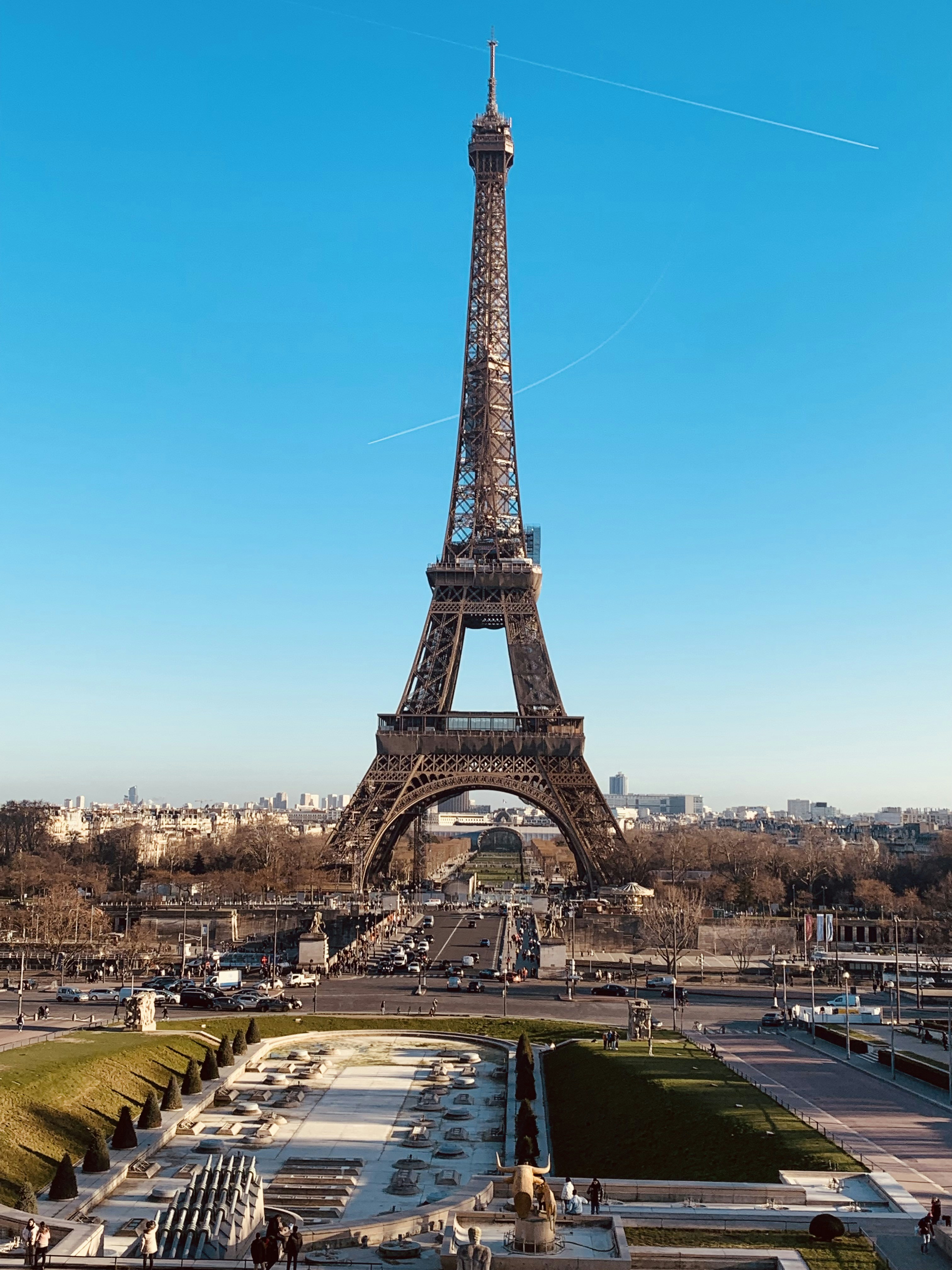 the eiffel tower towering over the city of paris