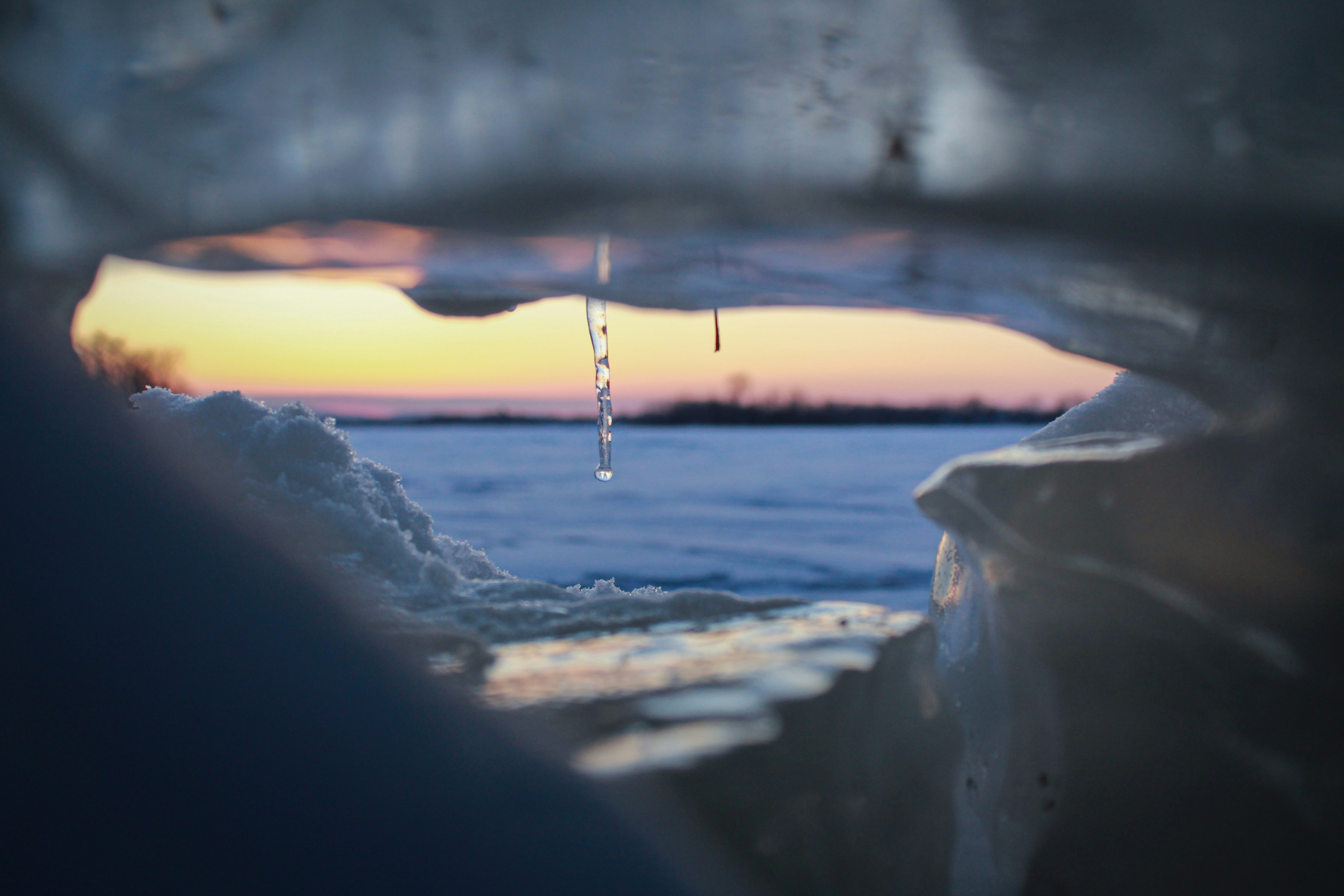 a view of the water from inside a boat
