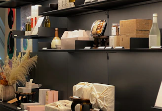 An eye-catching merchandising display featuring branded products in a retail store.