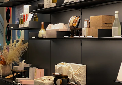 An eye-catching merchandising display featuring branded products in a retail store.