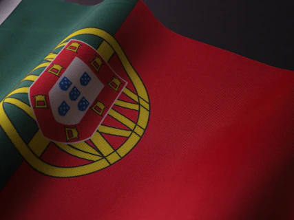 a close up of the flag of portugal