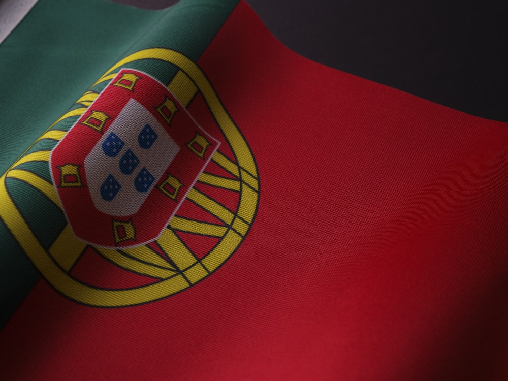 Un primer plano de la bandera de Portugal