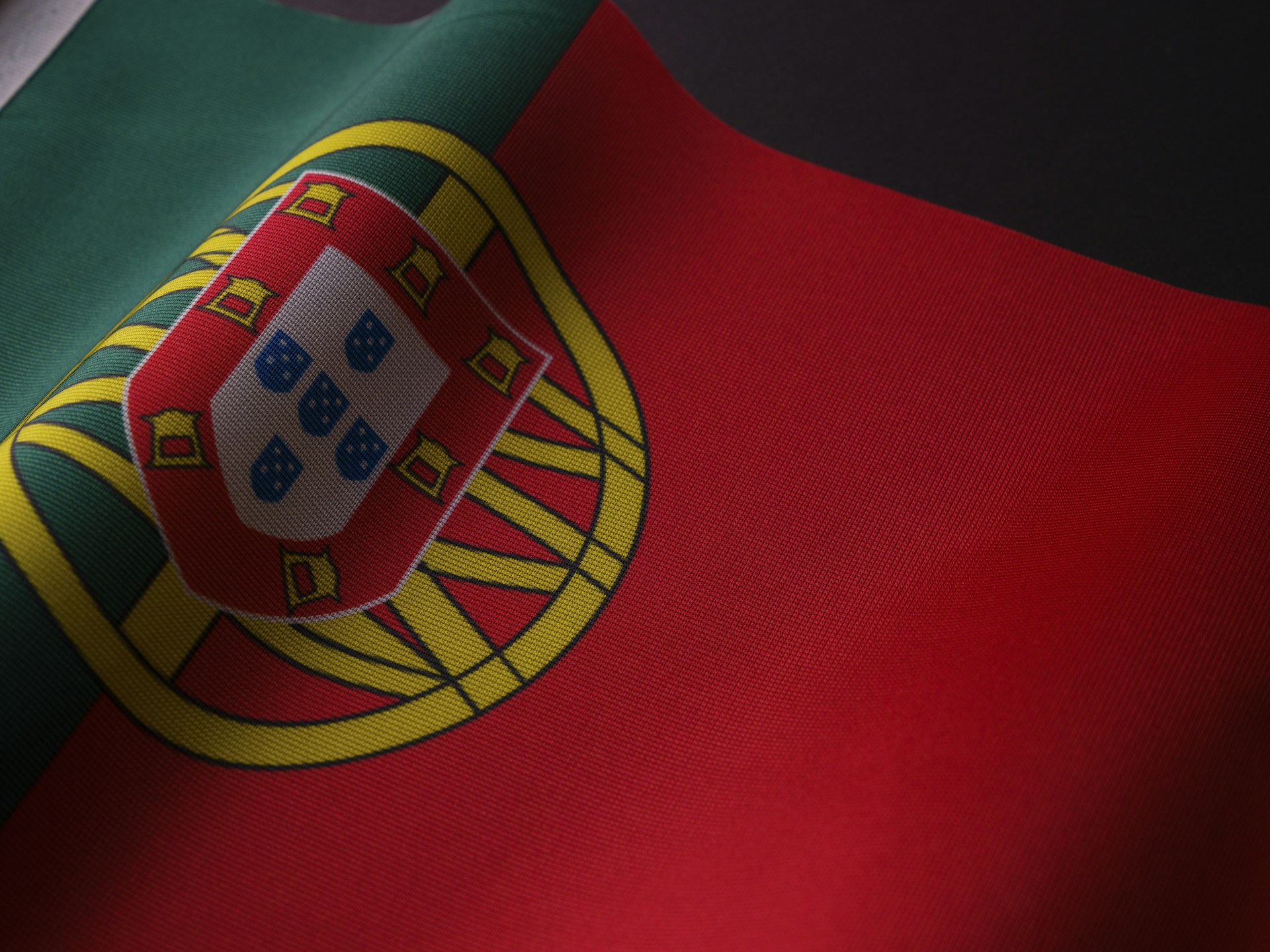 a close up of the flag of portugal