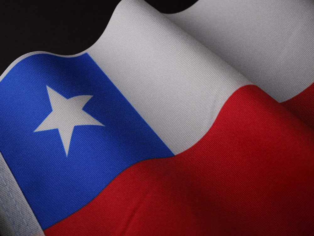 a close up of the flag of the state of texas