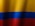 a close up of a red, yellow and blue flag