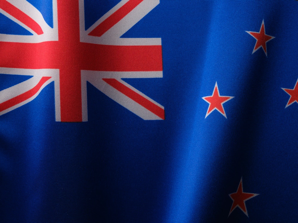 a close up of the flag of australia