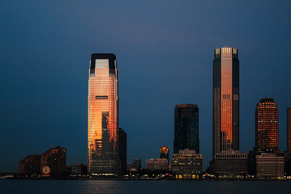 a view of a city at night from across the water