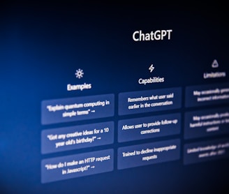 a computer screen with ChatGPT on screen