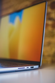 A close-up of a laptop on a desk, showcasing a clean and user-friendly interface.