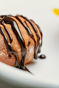 A close-up of rich, delicious chocolate being poured.