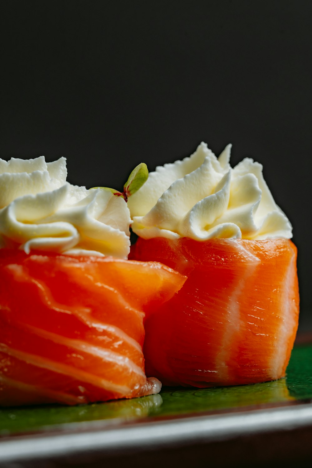 a close up of a piece of food on a plate