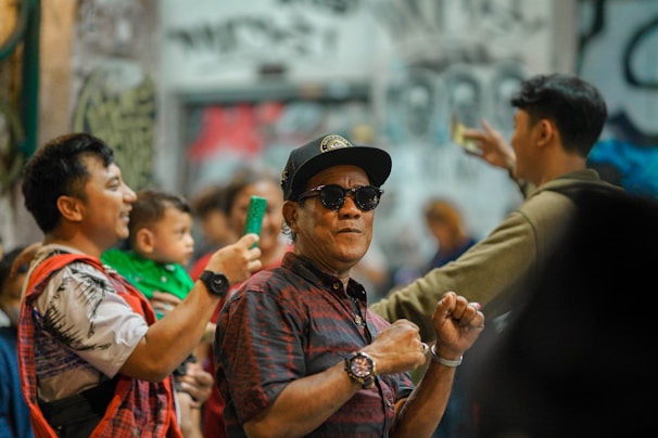 A vibrant photo of diverse men and women wearing stylish jeans in an urban setting.