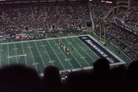 a football stadium filled with lots of people